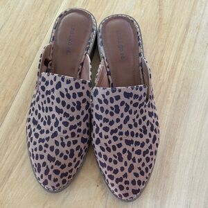 Indigo Animal Print Women's Mules